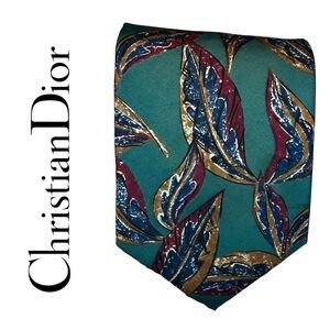 Vintage Christian Dior Monsieur Silk Floral Men’s Tie